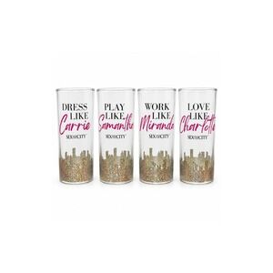 HBO Sex and the City 12oz Tumblers Set of 4 Carrie Samantha Miranda Charlotte